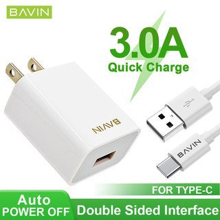 BAVIN C-PC658Y-XX 3.0A Fast Charger w/ 1m Cable