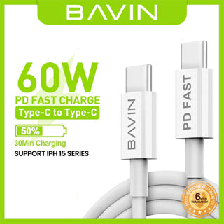 BAVIN U-CB169 / CB179 3.0 Super Fast Charging Data Cable: 30W Type-C to iPhone & 60W Type-C to Type-C