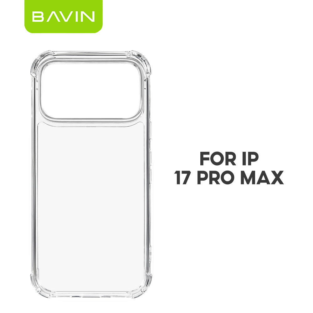BAVIN E-FS2 Shockproof Clear Soft Silicone TPU Case Back Cover For iPhone 11-17 Pro Max Series