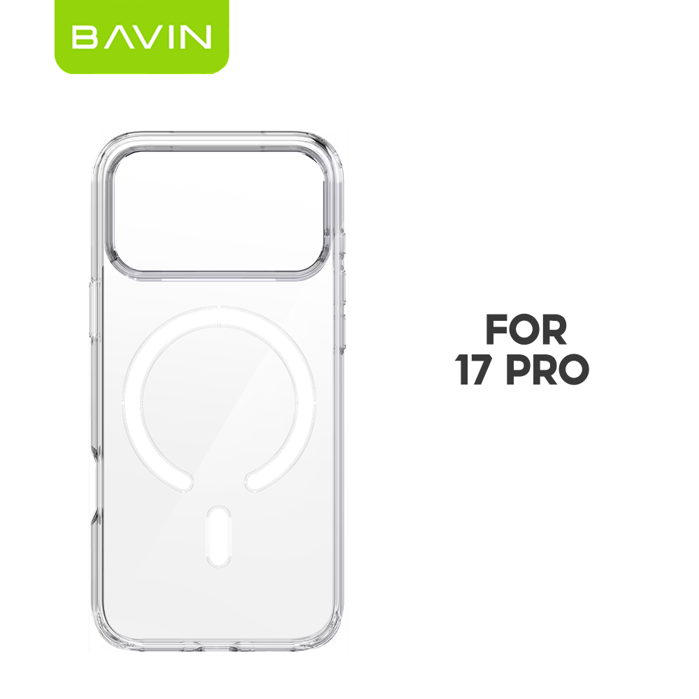 BAVIN Magnetic Circle Clear Phone Case Cover for iPhone X / XR / 11 / 12 / 13 / 14 / 15 / 16 / 17 Series