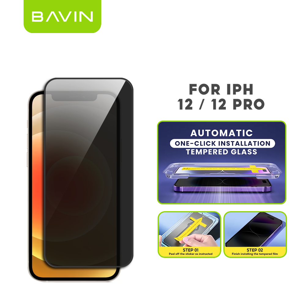 BAVIN S-Q11-XX One-Click Privacy Tempered Glass for iPhone X-16 / 16E Series