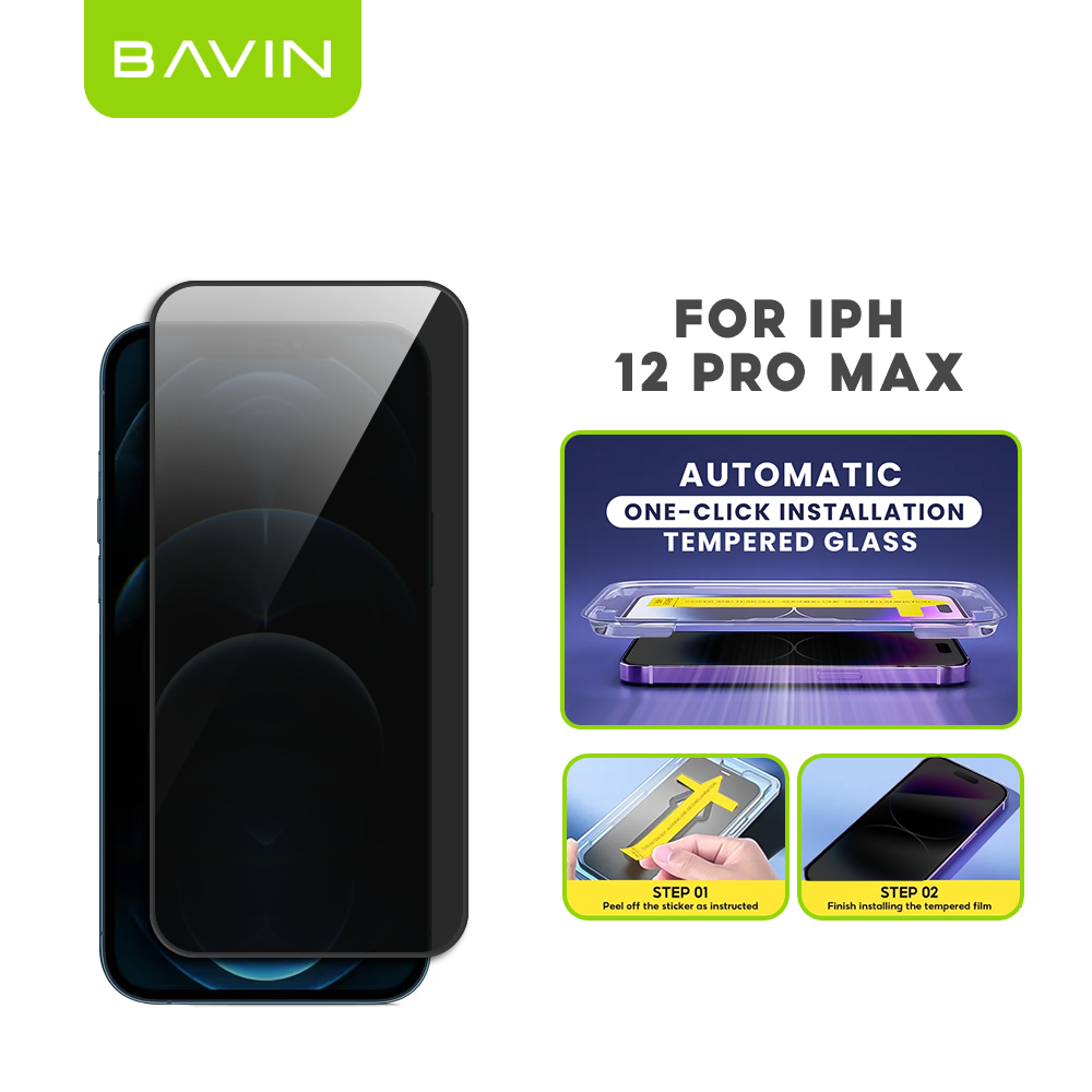BAVIN S-Q11-XX One-Click Privacy Tempered Glass for iPhone X-16 / 16E Series