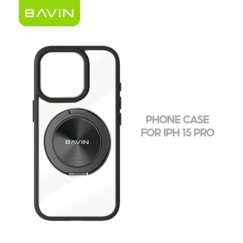 BAVIN E-YX301A-XX Magnetic Phone Case w/ 360° Rotating Ring Holder for iPhone 14/15 Series