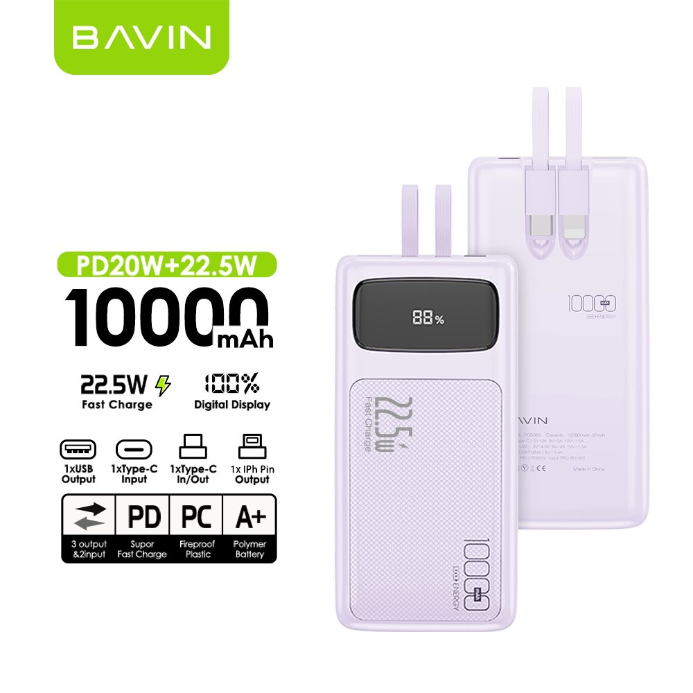 BAVIN Y-PC007 2000mAh / 10000mAh 22.5W Fast Charging Power Bank