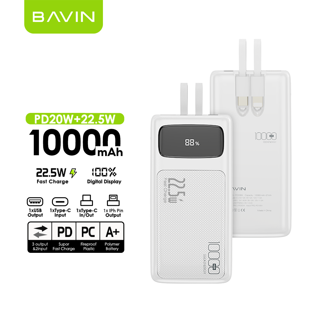 BAVIN Y-PC007 2000mAh / 10000mAh 22.5W Fast Charging Power Bank
