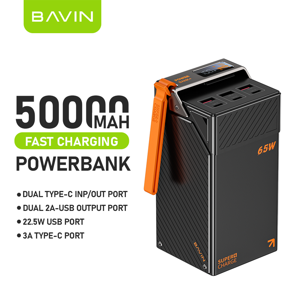 BAVIN PC1139 30000mAh 22.5W / PC1150 50000mAh 65W PD Power Bank | Portable Charger for Phone Laptop