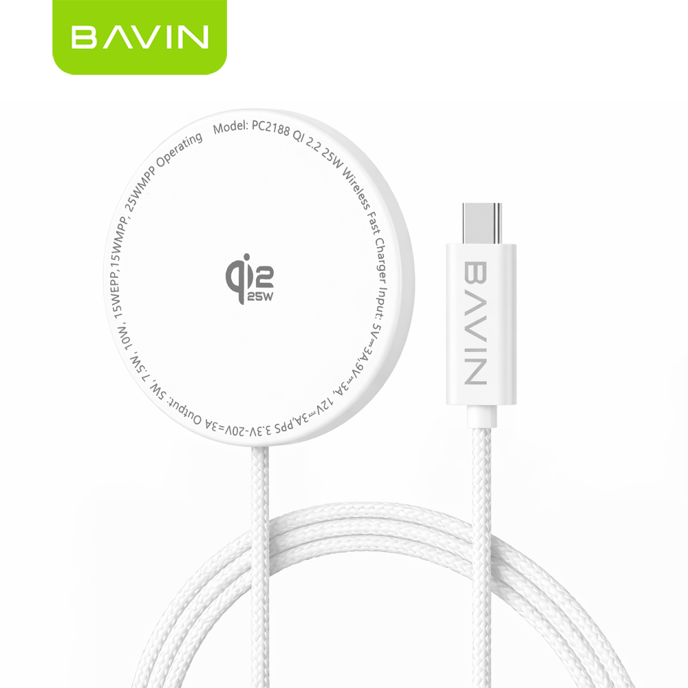 (Qi2 25W) BAVIN PC2021 15W / PC2188 25W Qi2.2 Magnetic Wireless Fast Charging charger for Android & iPhone 17 Series