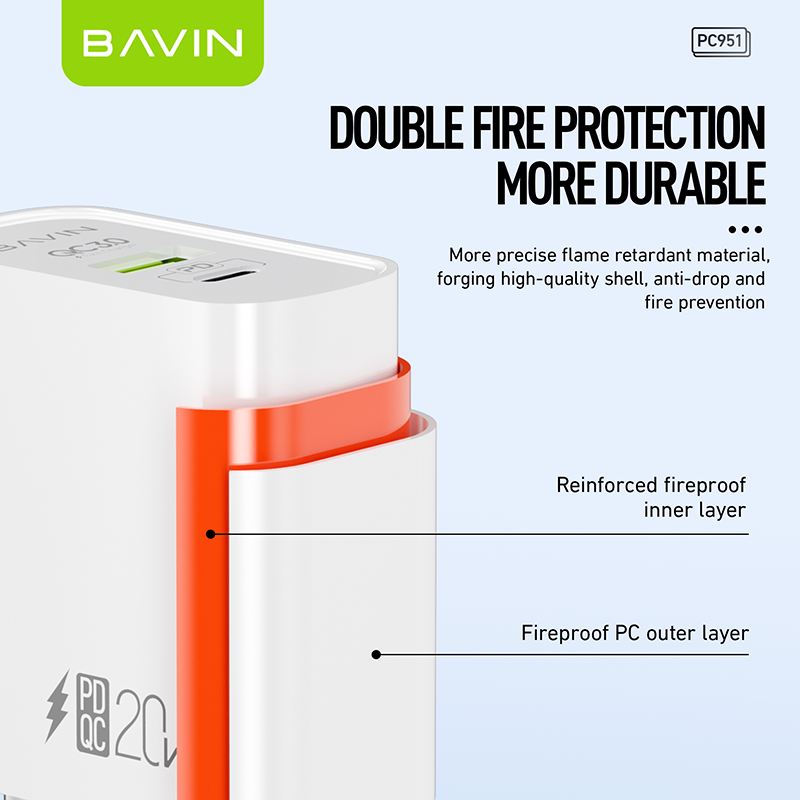 BAVIN C-PC951 20W Dual-Port PD Charger