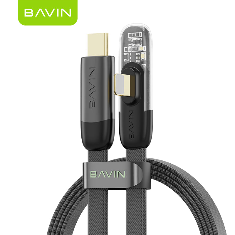 BAVIN U-CB281-XX 30W PD Fast Charging Cable 1.2m Braided Cord Design For Gaming