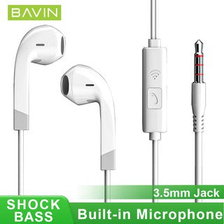 BAVIN H-3.5-HX850 3.5mm HiFi Bass Wired Earphones w/ Mic
