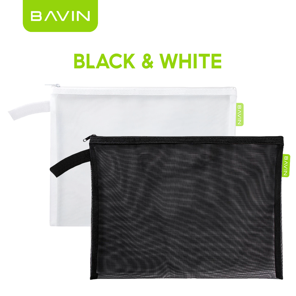 BAVIN E-BE17 Multi-functional Nylon Mesh Pouch Organizer w/ Zipper for Travel
