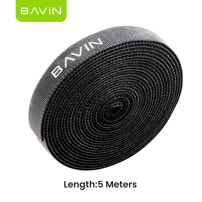 BAVIN Cable Organizer Velcro Strap Wire Winder 14.2cm–5M Nylon Cord Holder for Earphones USB AUX Mouse Cables