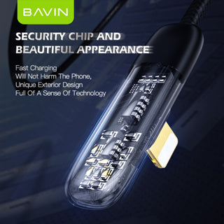 BAVIN U-CB281-XX 30W PD Fast Charging Cable 1.2m Braided Cord Design For Gaming