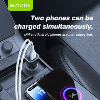 BAVIN C-C-PC897 Dual USB Port Car Charger
