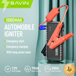 BAVIN Y-PC1015 10000mAh Powerbank w/ Car Igniter&  SOS Flashing Light