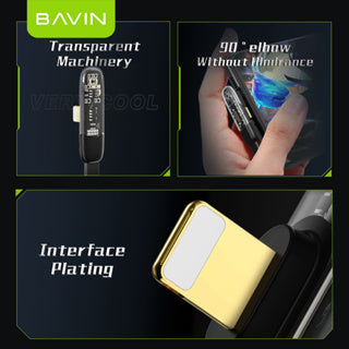 BAVIN U-CB281-XX 30W PD Fast Charging Cable 1.2m Braided Cord Design For Gaming