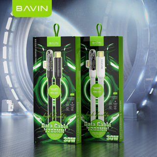 BAVIN U-CB281-XX 30W PD Fast Charging Cable 1.2m Braided Cord Design For Gaming