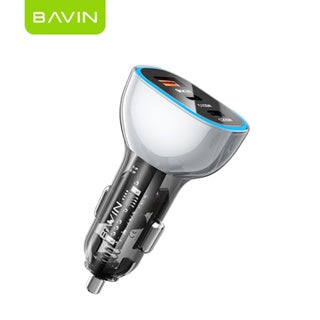 BAVIN C-C-PC978 68W PD Fast Car Charger w/ 2 USB-C & 1 USB QC 3.0 Port