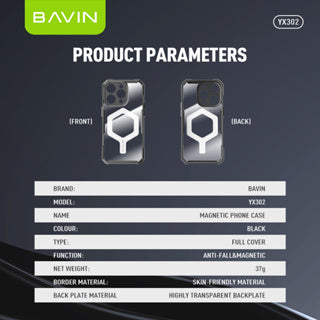 BAVIN E-YX302-XX Magnetic Shockproof Hard Case for iPhone 14/15 Series