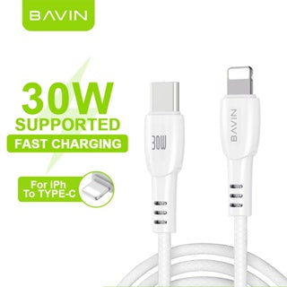 BAVIN U-CB221 60W / 30W / 18W USB Cord Fast Charging PD Type-C Cable w/ iPhone Series Samsung S21 & Xiaomi