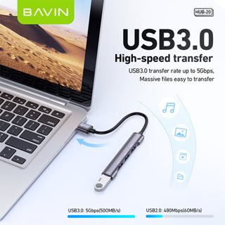 BAVIN U-H2-20 4-in-1 Multifunctional USB HUB Docking Station