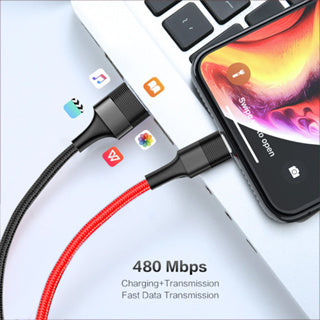 BAVIN U-CB163-3 3in1 USB Charging Cable 2.4A Quick Charge Braided Nylon Cable