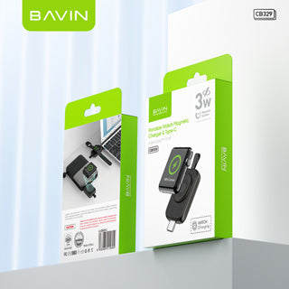 BAVIN C-W-CB329 Mini Magnetic Wireless Direct Charger Portable & Widely Compatible w/ iPh Series & Watch