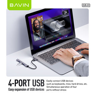 BAVIN U-H2-20 4-in-1 Multifunctional USB HUB Docking Station