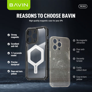 BAVIN E-YX302-XX Magnetic Shockproof Hard Case for iPhone 14/15 Series