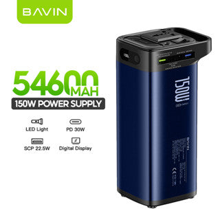 BAVIN PC021 54600mAh 150W Portable Power Supply Powerbank 22.5W w/ LED Light & Display