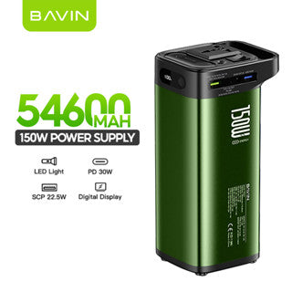 BAVIN PC021 54600mAh 150W Portable Power Supply Powerbank 22.5W w/ LED Light & Display