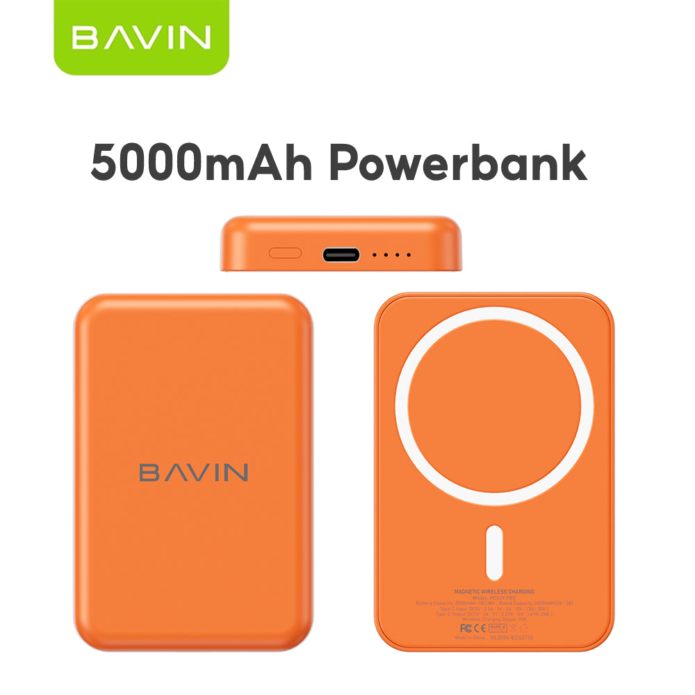 BAVIN PC029 Pro 5000mAh / PC1016 10000mAh Wireless Magnetic Powerbank Fast Charging USB-C Input / Output Compatible for iPhone 17 Series w/ Free Magnetic Ring