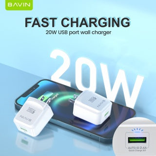 BAVIN C-PC635-XX QC3.0 20W Fast Charger w/ 1m Charging Cable