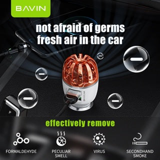 BAVIN C-C-PC283 36W QC3.0 Fast Car Charger w/ Air Purifier Ionizer