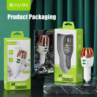 BAVIN C-C-PC283 36W QC3.0 Fast Car Charger w/ Air Purifier Ionizer