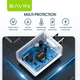 BAVIN C-PC657 Dual-Port Fast Charger for iPhone 16 Series