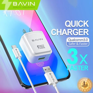 BAVIN C-PC635-XX QC3.0 20W Fast Charger w/ 1m Charging Cable