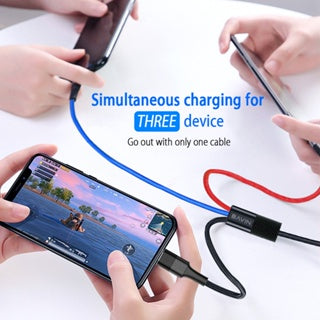 BAVIN U-CB163-3 3in1 USB Charging Cable 2.4A Quick Charge Braided Nylon Cable