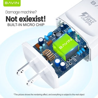 BAVIN C-PC635-XX QC3.0 20W Fast Charger w/ 1m Charging Cable