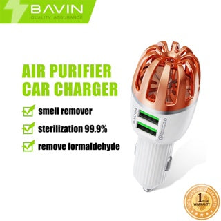 BAVIN C-C-PC283 36W QC3.0 Fast Car Charger w/ Air Purifier Ionizer