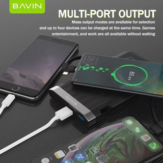 BAVIN Y-PC096 10000mAh Fast Charging Powerbank w/ Built-in Cable