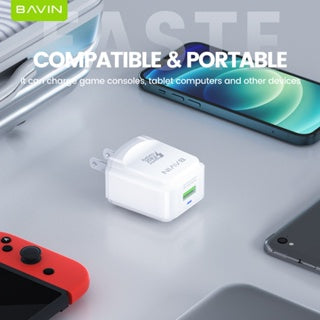 BAVIN C-PC635-XX QC3.0 20W Fast Charger w/ 1m Charging Cable