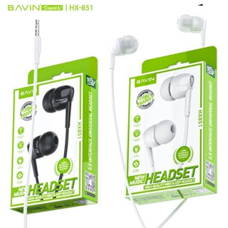 BAVIN H-3.5-HX851 3.5mm Waterproof Earphones w/ Silicone Buds & Mic