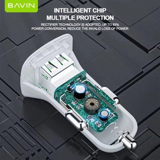 BAVIN C-C-PC253 2.4A Fast Charging & Universal USB Car Charger w/ Dual USB Port