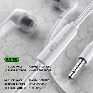 BAVIN H-3.5-HX851 3.5mm Waterproof Earphones w/ Silicone Buds & Mic
