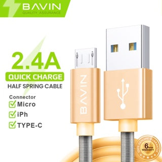 BAVIN U-CB037-XX Charging Cable with Data Transfer Half Spring Co