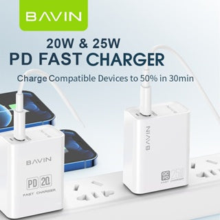 BAVIN C-PC657 Dual-Port Fast Charger for iPhone 16 Series