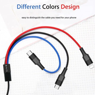 BAVIN U-CB163-3 3in1 USB Charging Cable 2.4A Quick Charge Braided Nylon Cable