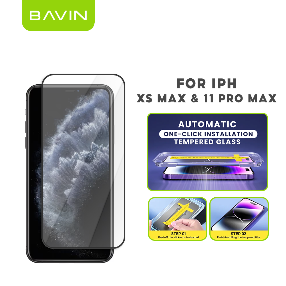 BAVIN Q3 One Click Series Screen Protector Tempered Glass Full Screen for iPhone X/XS/11/12/13/14/15/16/16E/17 Series