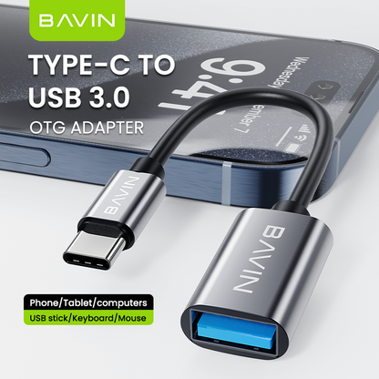 BAVIN O54 USB-C to USB 3.0 OTG Adapter thunderbolt 3 to USB Female Adapter For Laptop Tablet Mouse Keyboard